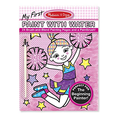 Melissa & Doug My First Paint With Water Art Pad - Cheerleaders, Flowers, Fairies, and More (24 Pages)