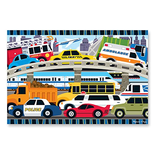 Melissa & Doug Traffic Jam Jumbo Jigsaw Floor Puzzle (24 pcs, 2 x 3 feet long)