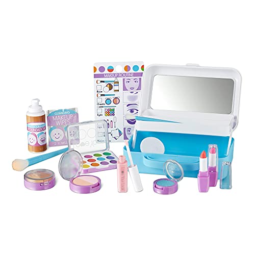 Melissa & Doug Love Your Look Pretend Makeup Kit Play Set ? 16 Pieces for Mess-Free Pretend Makeup Play (Does NOT Contain Real Cosmetics)
