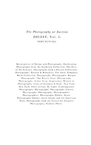 Photography at Auction Digest: Volume II
