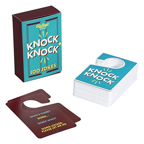 Ridley's 100 Knock Knock Joke Cards ? Includes 100 Jokes for Kids and Adults, Funny Jokes for Family-Friendly Fun ? Makes a Great Gift Idea