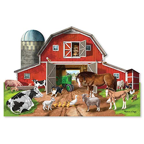 Melissa & Doug Busy Barn Shaped Floor Puzzle
