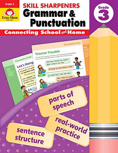 Evan-Moor Skill Sharpeners Grammar and Punctuation Grade 3, Full-Color Activity Book