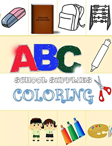 ABC SCHOOL SUPPLIES COLORING