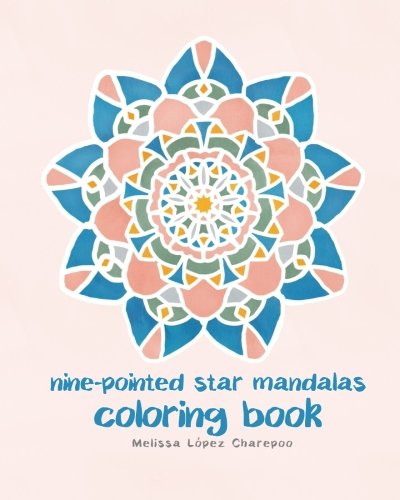 Nine-pointed Star Mandalas, Coloring Book