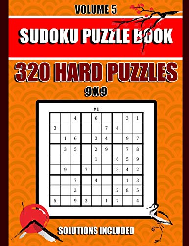 Sudoku Puzzle Book: 320 Hard Puzzles, 9x9, Solutions Included, Volume 5, (8.5 x 11 IN)