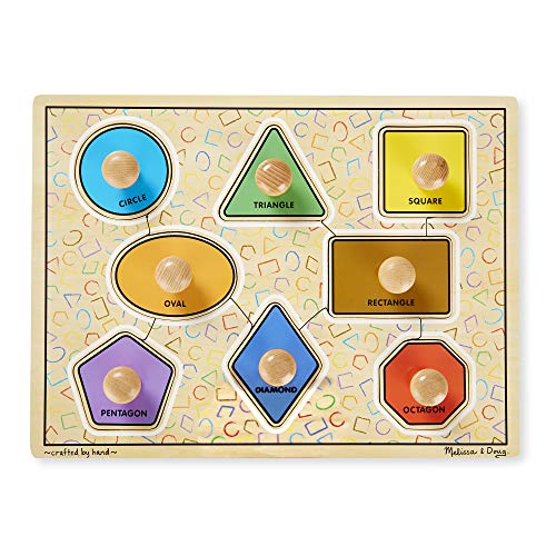 Melia & Doug Deluxe Jumbo Knob Puzzle - Geometric apes