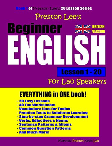 Preston Lee?Cos Beginner English Lesson 1- 20 For Lao Speakers (British)