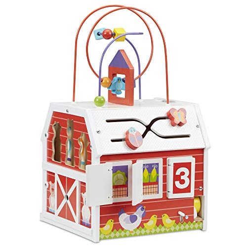 Melissa & Doug Wooden Activity Barn with Bead Maze