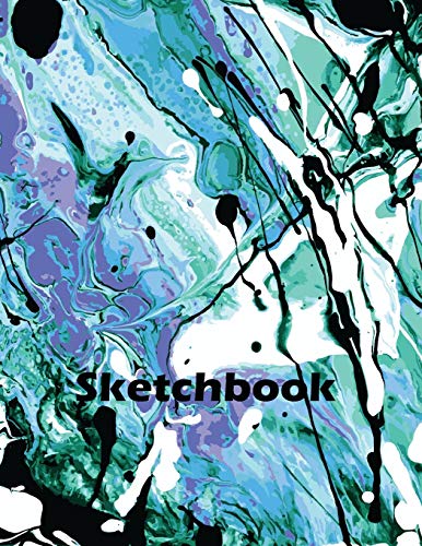 Sketchbook: Activity Sketch Book Watercolor Abstract Painting Instruction Large 8.5 x 11 Inches with 110 Pages ( Abstract Watercolor Cover) by Caitlin Settecase