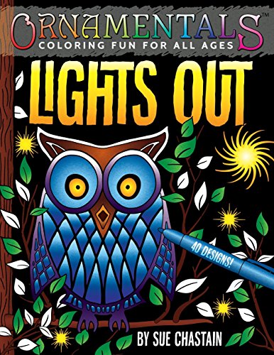 OrnaMENTALs Lights Out: 40 Lighthearted Designs to Color with Dramatic Black Backgrounds (Volume 6)