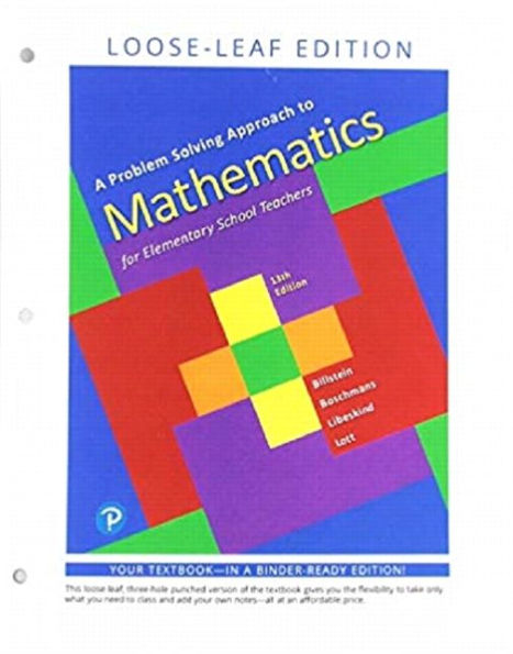 Problem Solving Approach To Mathematics For Elementary School Teachers, A