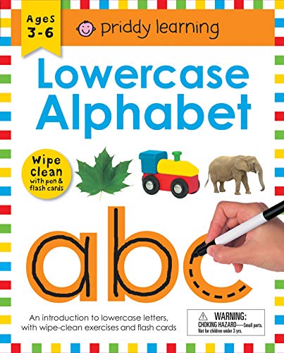 Wipe Clean Workbook: Lowercase Alphabet (enclosed spiral binding): Ages 3-6; with pen & flash cards (Wipe Clean Learning Books)