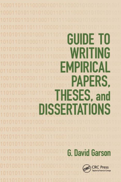 Guide To Writing Empirical Papers, Theses, And Dissertations