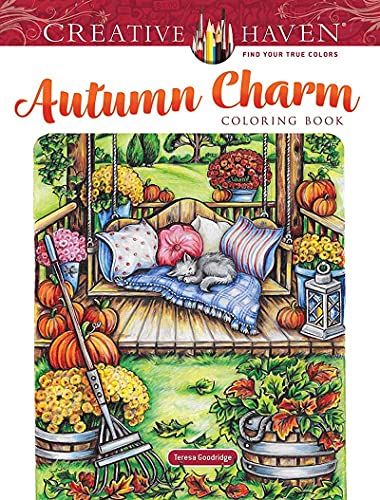 Creative Haven Autumn Charm Coloring Book (Creative Haven Coloring Books)