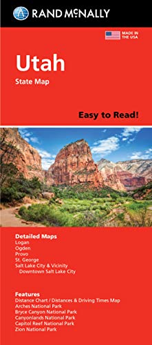Rand McNally Easy To Read Folded Map: Utah State Map