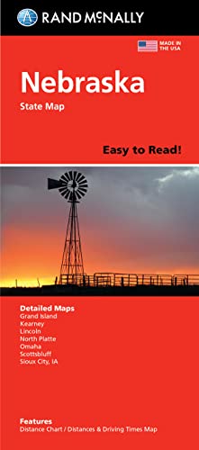 Rand Mcnally Easy To Read Folded Map: Nebraska State Map