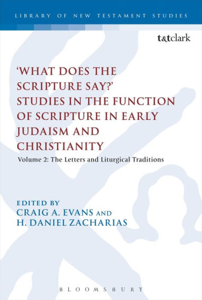 'What Does The Scripture Say?' Studies In The Function Of Scripture In Early Judaism And Christianity, Volume 2: Volume 2: The Letters And Liturgical ... (The Library Of New Testament Studies, 2)
