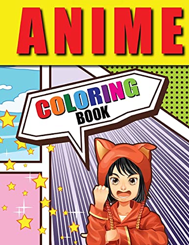 Anime Coloring Book: Lovable Anime Coloring Pages, Manga Coloring Book For Kids And Adults With Relaxing Stress-Relieving Designs