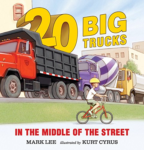 Twenty Big Trucks In The Middle Of The Street
