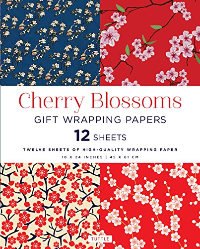 Cherry Blossoms Gift Wrapping Papers - 12 Sheets: High-Quality 18 X 24 Inch (45 X 61 Cm) Wrapping Paper