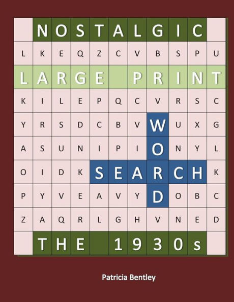 Nostalgic Large Print Word Search: The 1930S