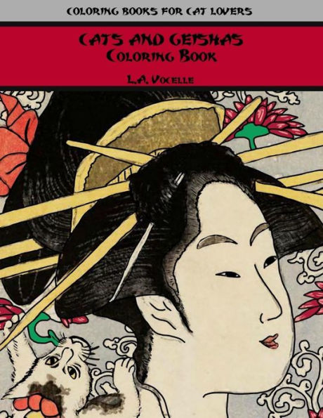 Cats And Geishas Coloring Book