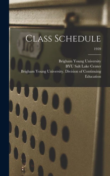 Class Schedule; 1959