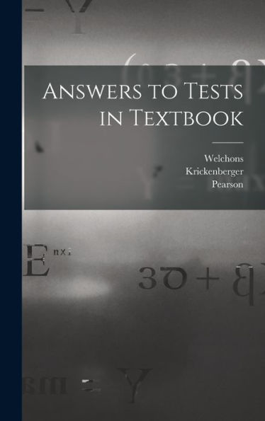 Answers To Tests In Textbook