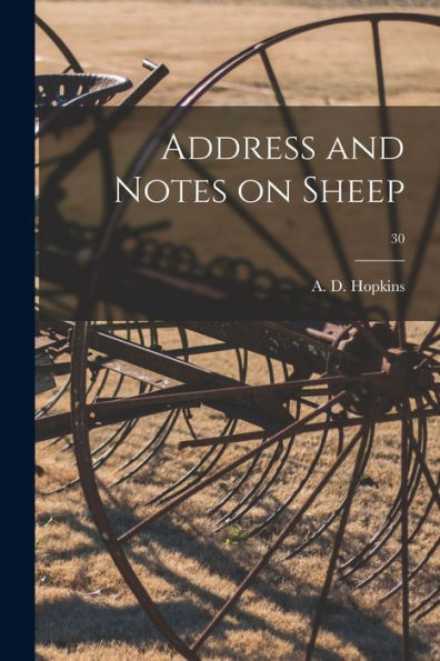 Address And Notes On Sheep; 30
