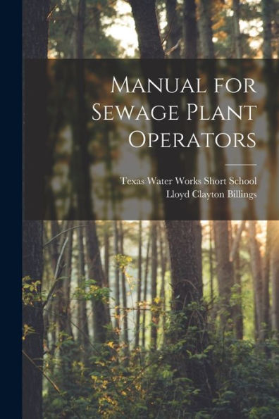Manual For Sewage Plant Operators