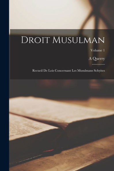 Droit Musulman: Recueil De Lois Concernant Les Musulmans Schyites; Volume 1 (French Edition)