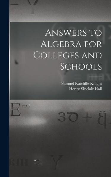 Answers To Algebra For Colleges And Schools