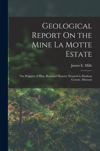 Geological Report On The Mine La Motte Estate: The Property Of Hon. Rowland Hazard, Situated In Madison County, Missouri
