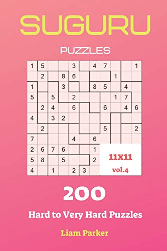 Suguru Puzzles - 200 Hard To Very Hard Puzzles 11X11 Vol.4