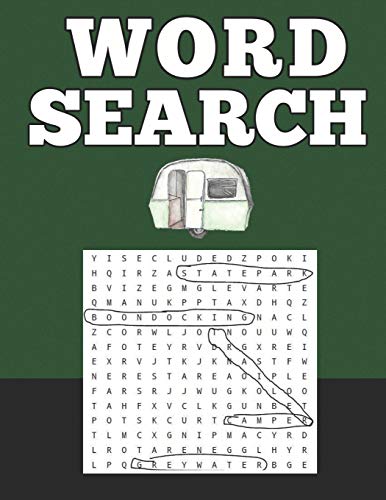 Word Search: Fur Rv Campers And Travel Lovers Large Print Amazing Puzzles With Answer Pages - 9781070623573