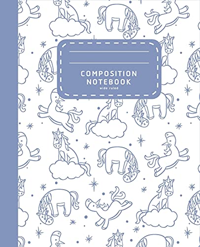 Composition Notebook: Lovely Wide Ruled Unicorn Notebook | Composition Notebook For Girls | School Notebook (School Notebook Wide Ruled)