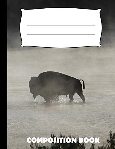 Composition Book: Bison Composition Notebook Wide Ruled