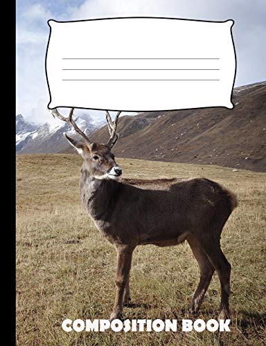 Composition Book: Reindeer Composition Notebook Wide Ruled