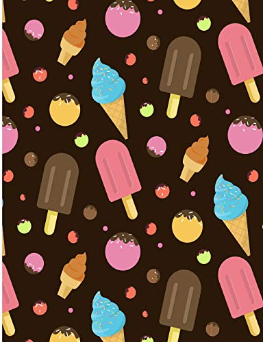 Candy Sweet Pattern: Chocolate And Candies College Ruled Line Notebook
