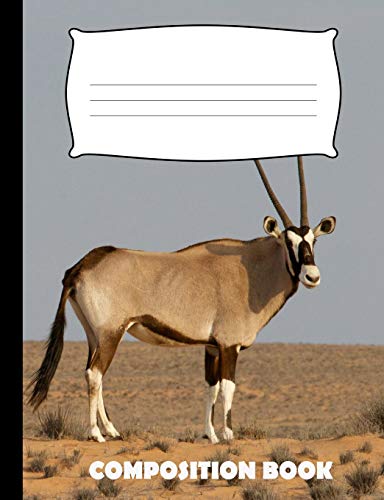 Composition Book: Antelope Composition Notebook Wide Ruled