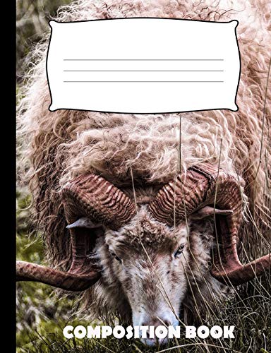 Composition Book: Ram Composition Notebook Wide Ruled