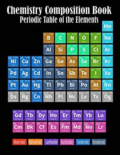 Chemistry Composition Book Periodic Table Of The Elements: College Ruled Paper 8.5 X 11, 110 Pages Chemistry Class Elements Table On Matte Cover