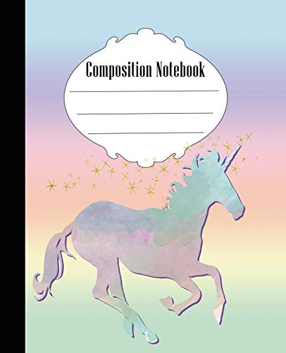Composition Notebook: Unicorn Composition Notebook Wide Ruled 7.5 X 9.25 In, 100 Pages Book Fur Kids, Teens, School, Students And Teachers - 9781073104093