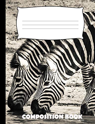 Composition Book: Zebra Composition Notebook Wide Ruled