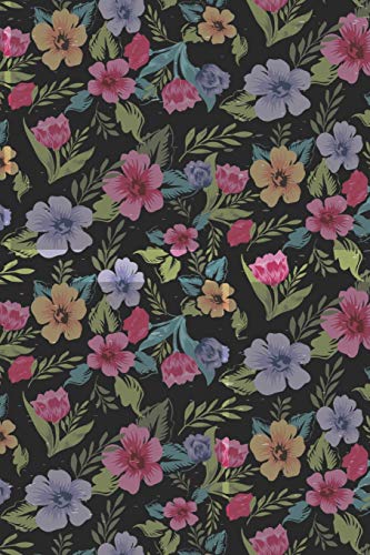 Colorful Flowers: Graph Paper Notebook, 6X9 Inch, 120 Pages