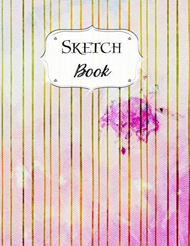 Sketch Book: Watercolor | Sketchbook | Scetchpad For Drawing Or Doodling | Notebook Pad For Creative Artists | #1 Pink Striped