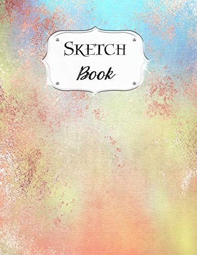 Sketch Book: Watercolor | Sketchbook | Scetchpad For Drawing Or Doodling | Notebook Pad For Creative Artists | #3 Rose Gold Orange Blue Yellow