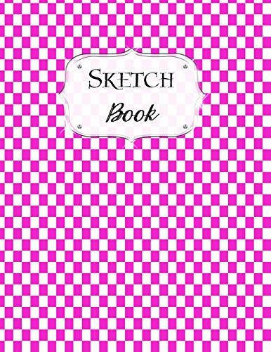 Sketch Book: Checkered | Sketchbook | Scetchpad For Drawing Or Doodling | Notebook Pad For Creative Artists | Pink White