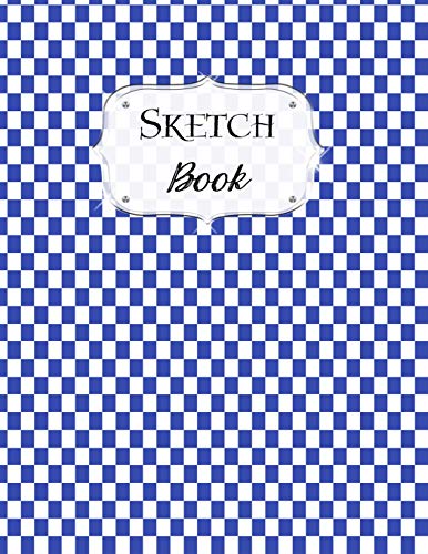 Sketch Book: Checkered | Sketchbook | Scetchpad For Drawing Or Doodling | Notebook Pad For Creative Artists | Blue White